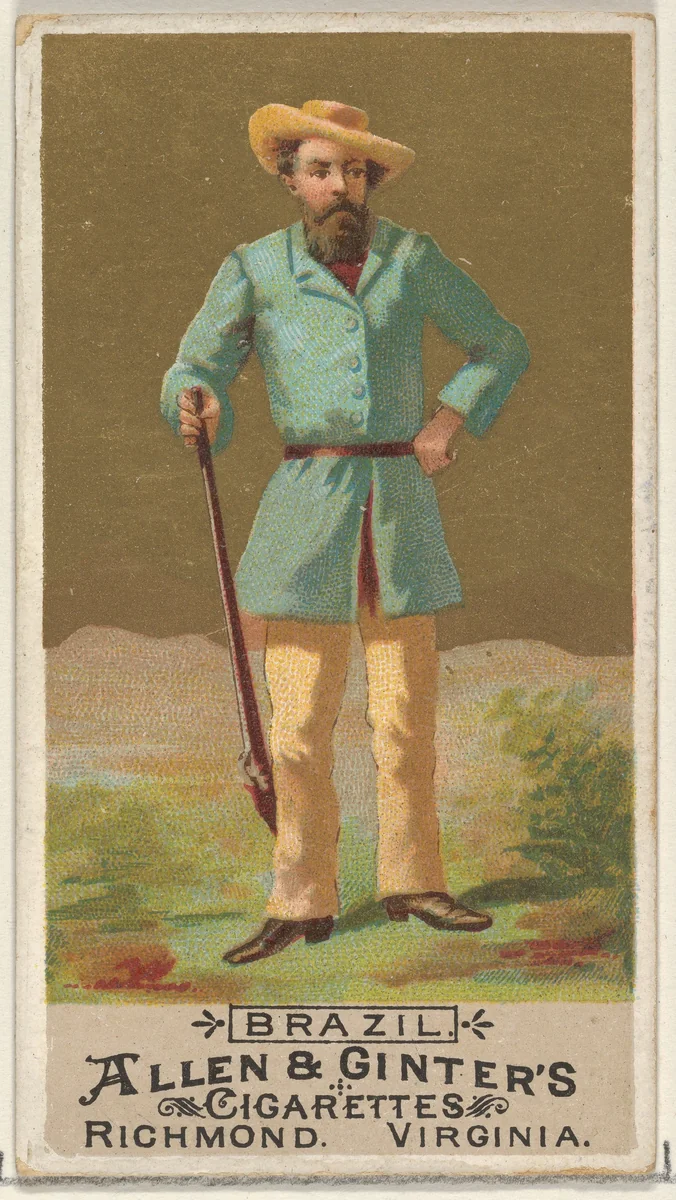 Brazil, from the Natives in Costume series (N16) for Allen & Ginter Cigarettes Brands by Allen & Ginter, print, 1886