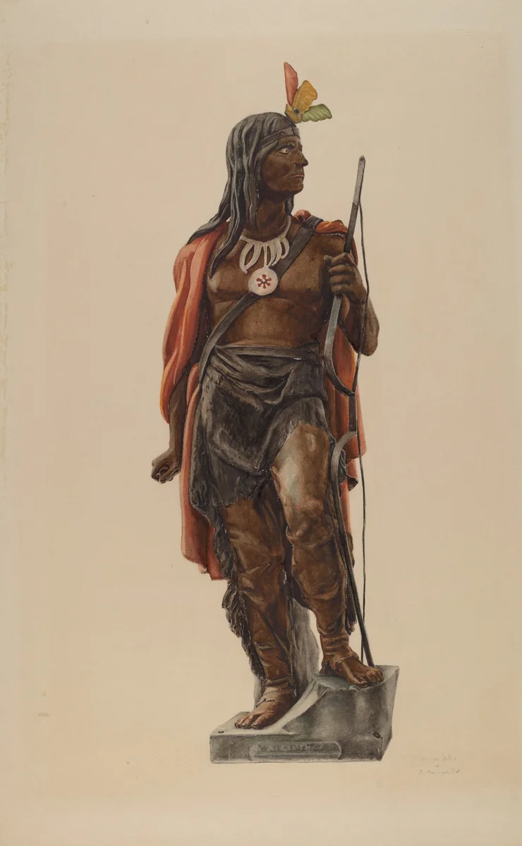 Cigar Store Indian by Elizabeth Fairchild
Maurice Van Felix, index of american design, 1935-1942