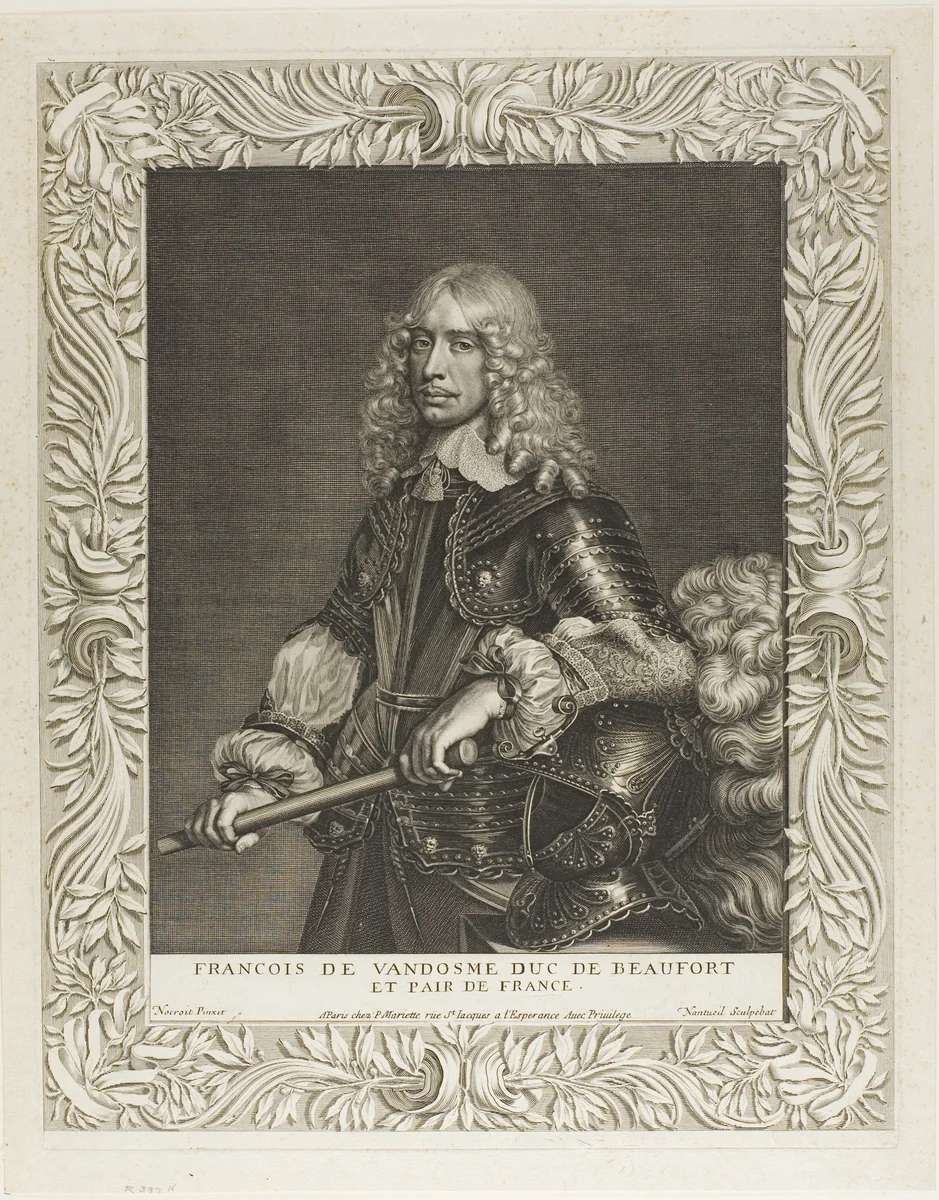 François de Vendôme, Duc de Beaufort by Robert Nanteuil, print, 1643-1653