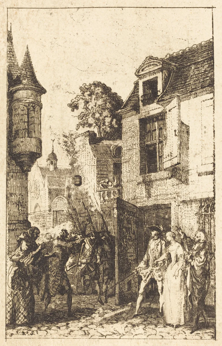 On ne s'avise jamais de tout by Gabriel de Saint-Aubin, print, 1762