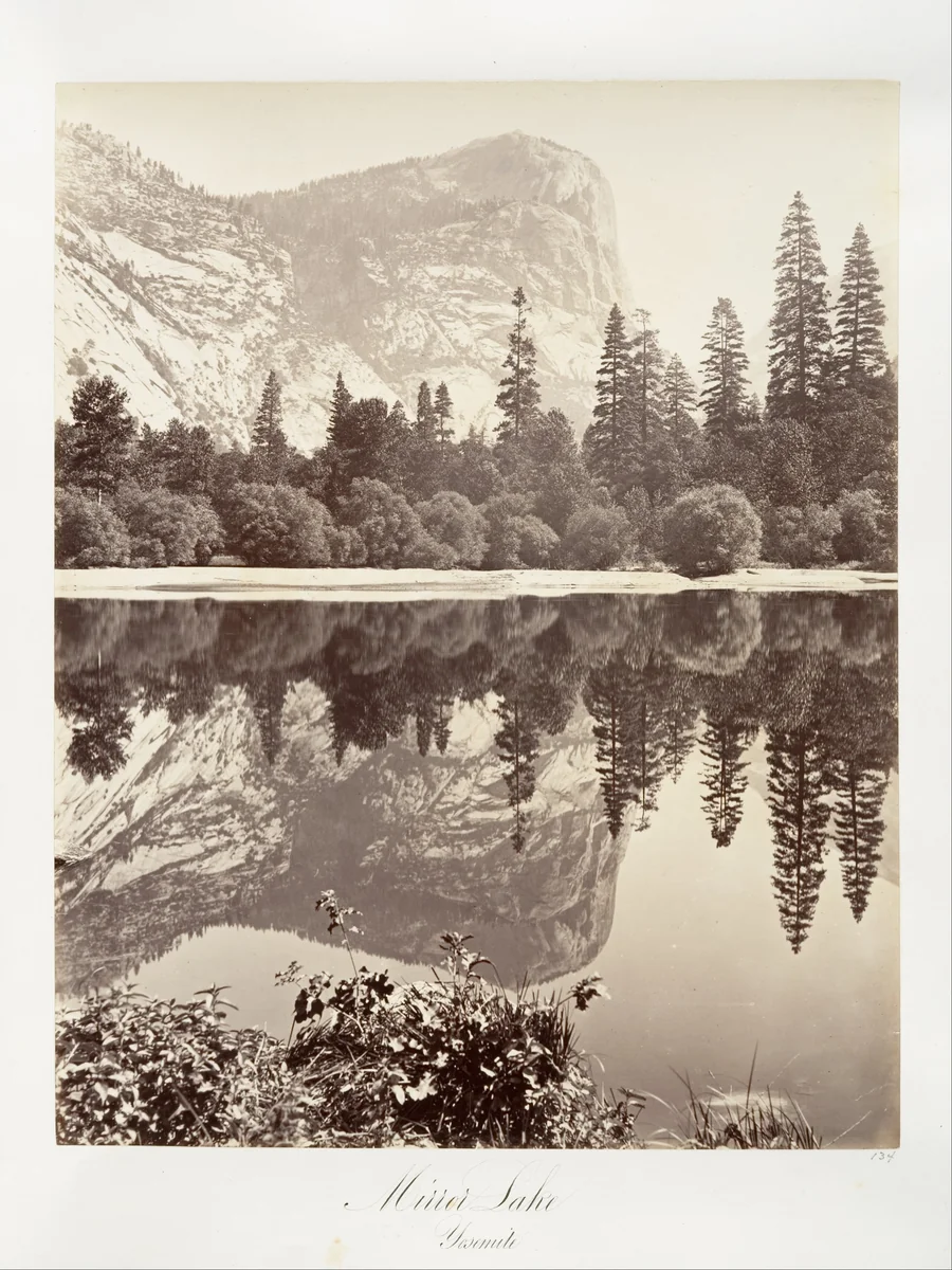 Mirror Lake, Yosemite by Carleton E. Watkins, photograph, 1870-1874