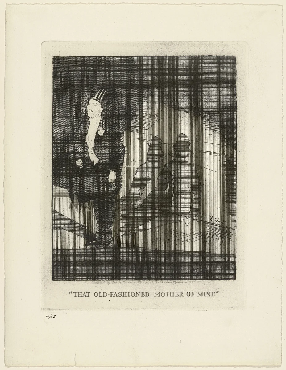 "That Old-Fashioned Mother of Mine" by Walter Richard Sickert, print, 1928
