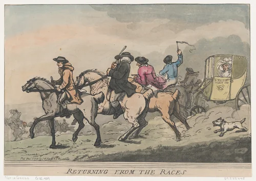 Returning from the Races by Thomas Rowlandson, print, 1791
