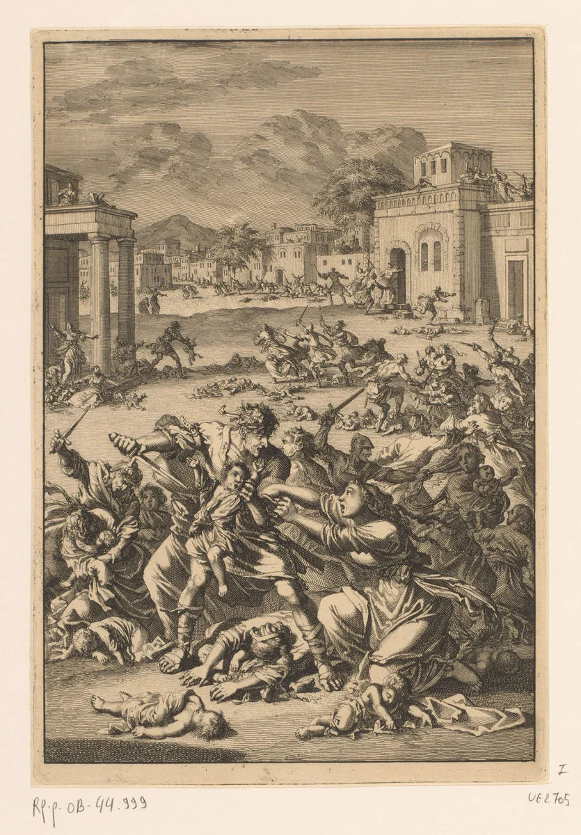 Kindermoord te Bethlehem by Jan Luyken, print, 1700