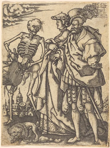 Dance of Death I by Allaert Claesz, print, 1562