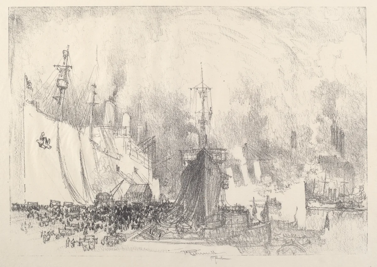 The Transports by Joseph Pennell, print, 1917