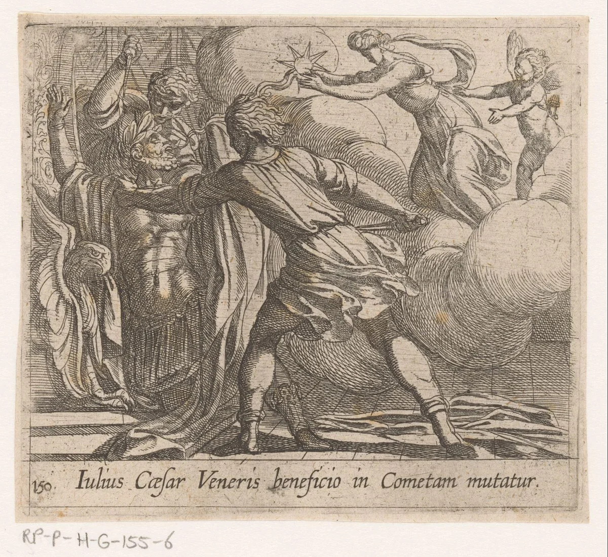 De moord op Julius Caesar by Antonio Tempesta, print, 1606-1638