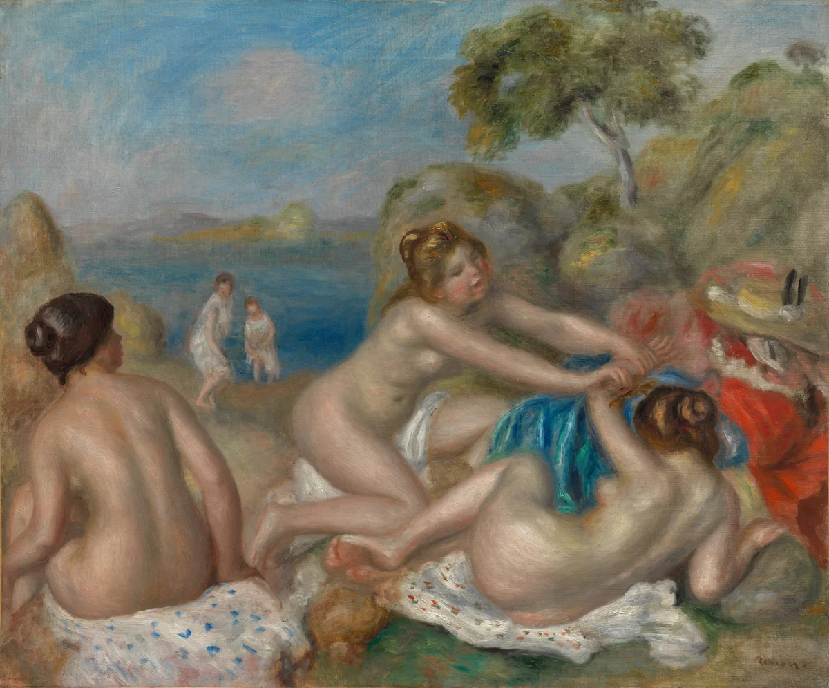 Bathers Playing with a Crab by Pierre-Auguste Renoir, painting, 1892-1902