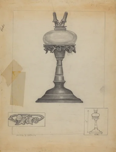 Lamp by Irving D. Genin, index of american design, 1936