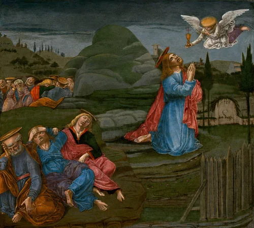 The Agony in the Garden by Benvenuto di Giovanni, painting, 1491