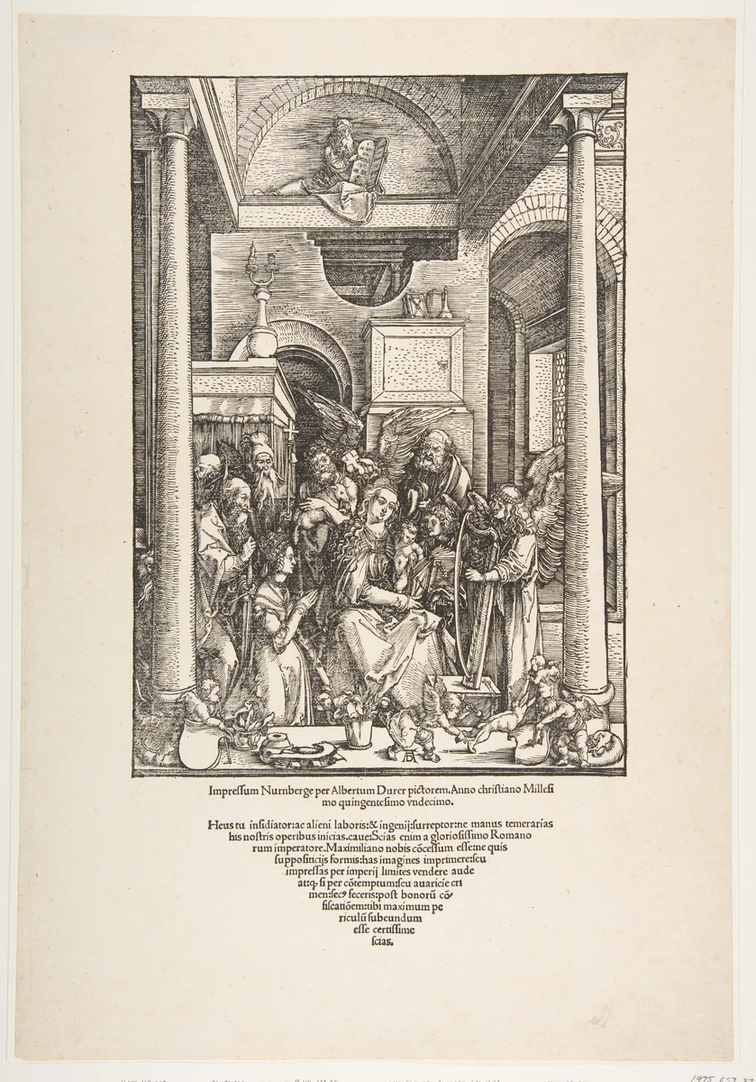 The Glorification of the Virgin, from "The Life of the Virgin" by Albrecht Dürer, print, 1511