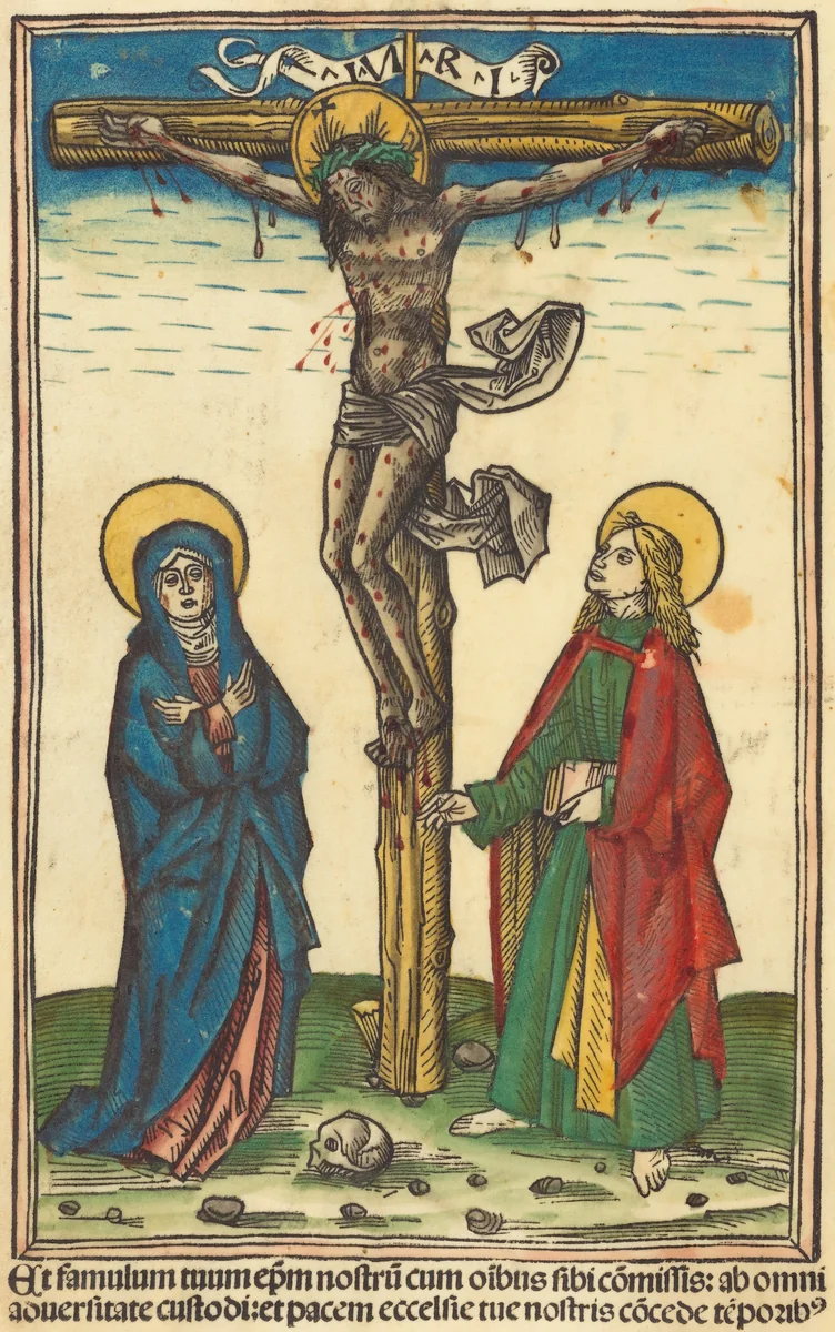 The Crucifixion by German 15th Century, print, 1490-1500