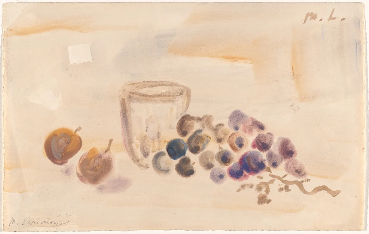 Still Life by Mikhail Larionov, drawing, 1906