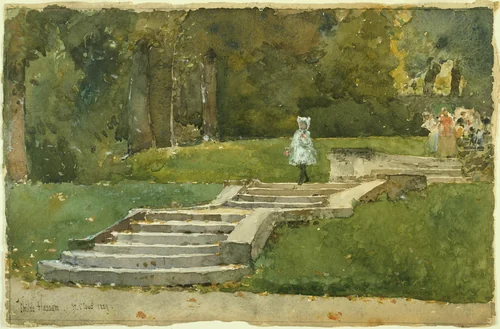 Saint-Cloud by Childe Hassam, painting, 1889