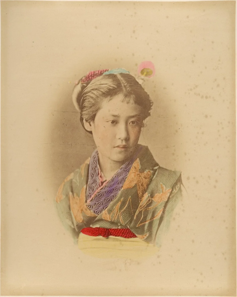 [Young Japanese Woman] by Suzuki Shin'ichi, photograph, 1870-1879