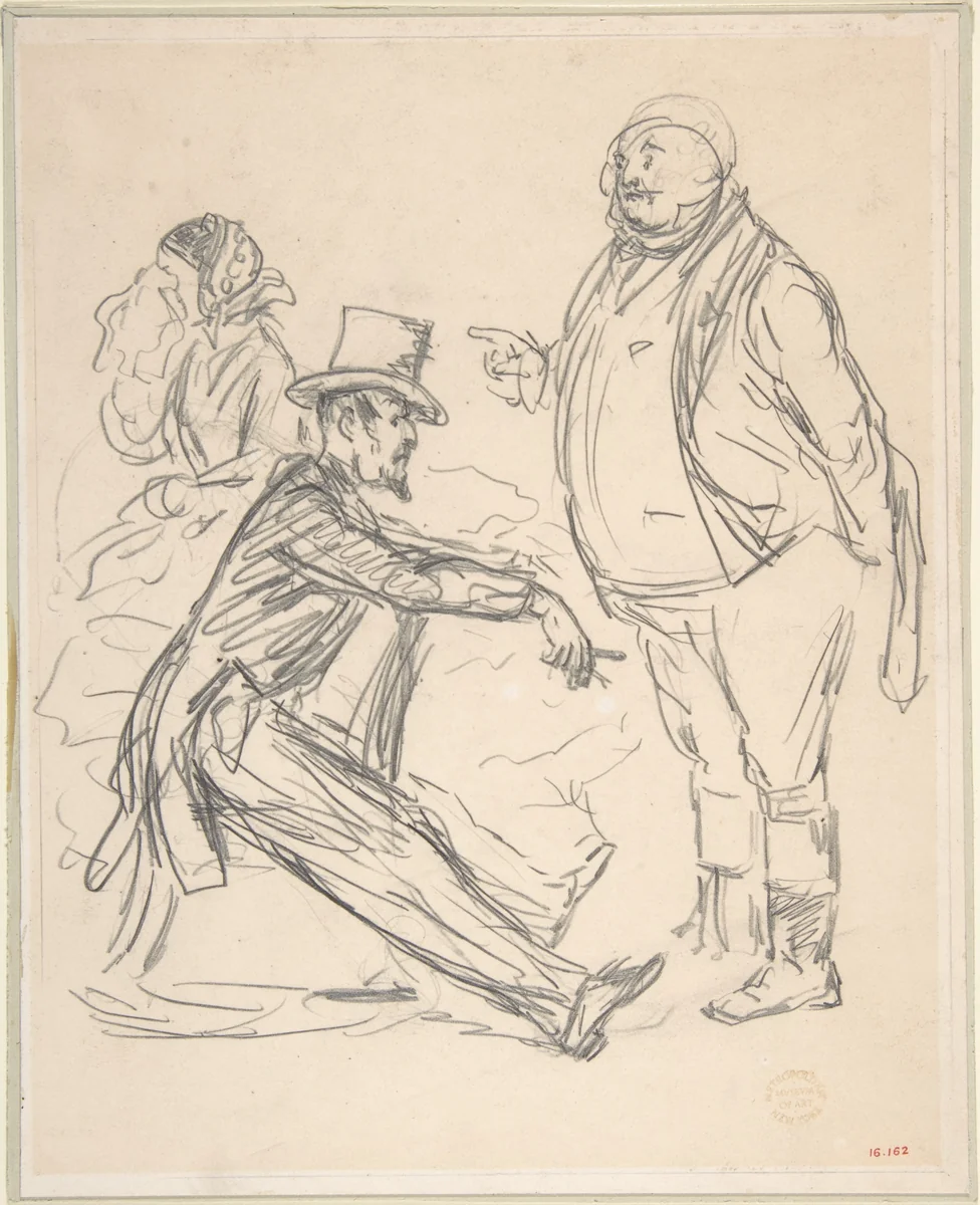 John Bull and Uncle Sam by John Leech, drawing, 1837-1864