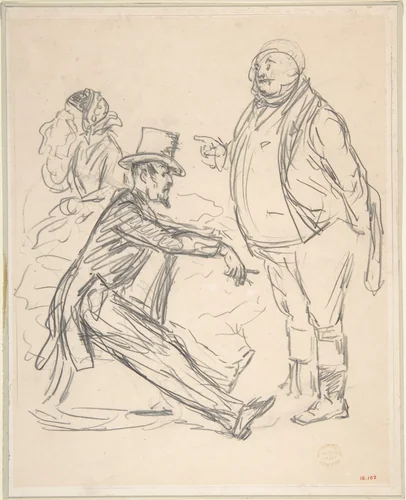 John Bull and Uncle Sam by John Leech, drawing, 1837-1864