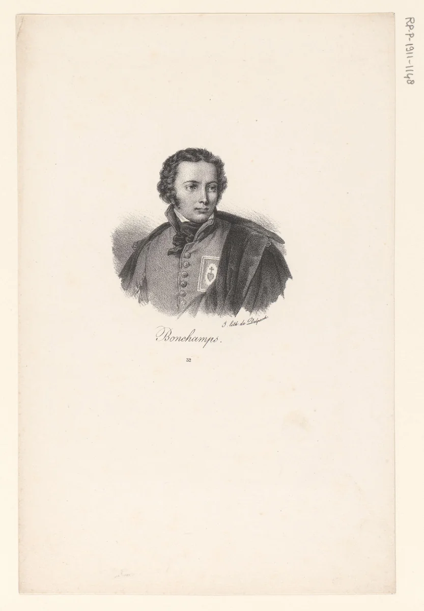 Portret van Charles de Bonchamps by anonymous, print, 1818-1842