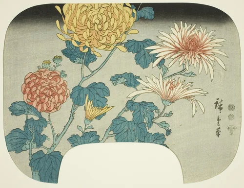 Chrysanthemums by Utagawa Hiroshige (歌川広重), print, 1840-1849
