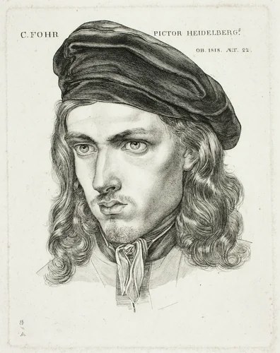 Portrait of Karl Philip Fohr by Samuel Amsler, print, 1818