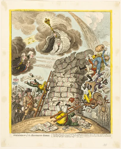Overthrow of the Republican-Babel by James Gillray, print, 1809
