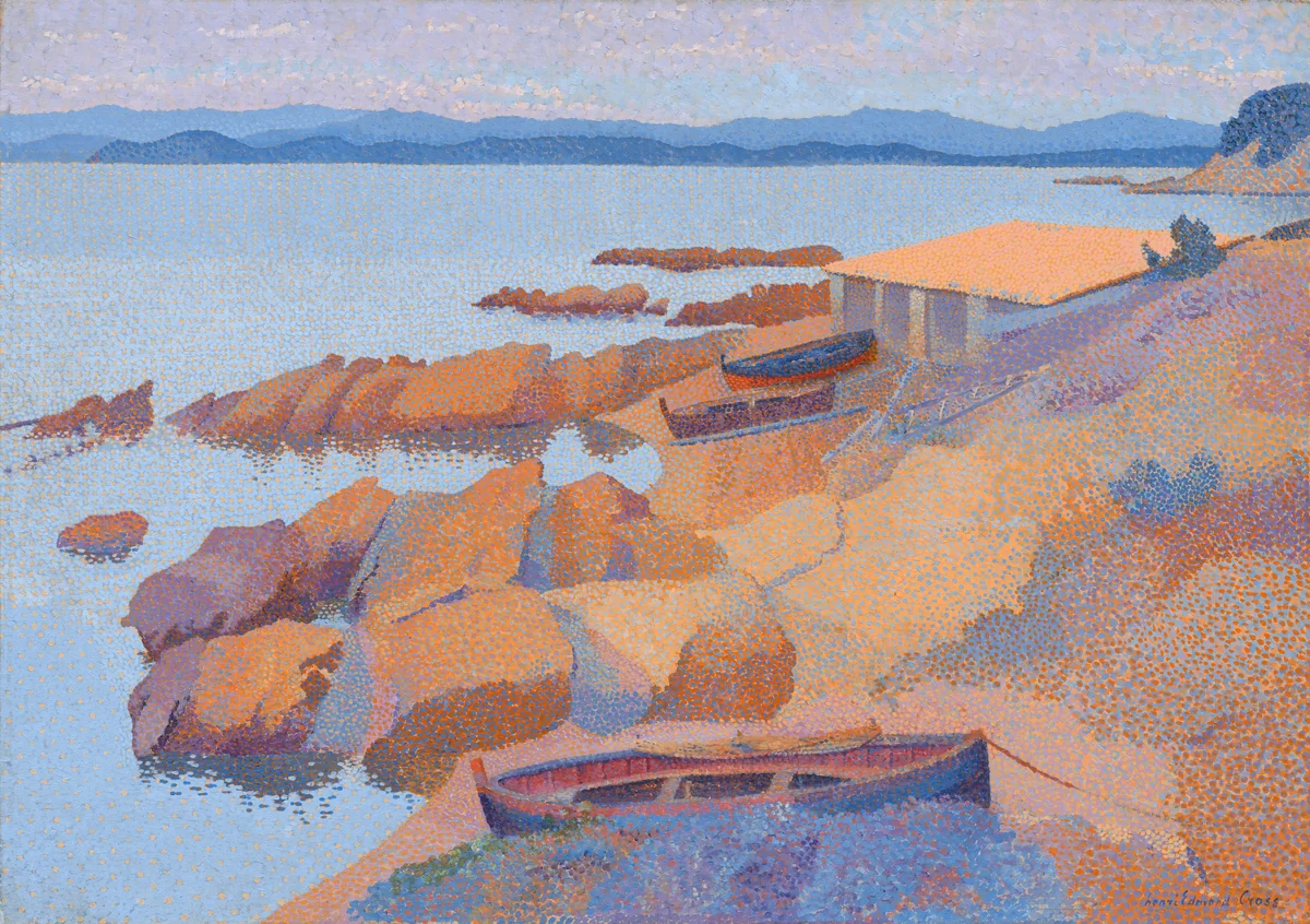 Calanque des Antibois by Henri-Edmond Cross, painting, 1891-1892