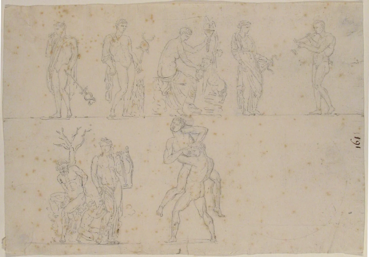 Bacchic Scene by anonymous, drawing, 1700-1799