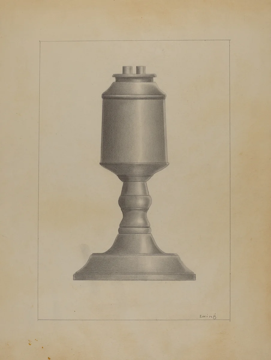 Lamp by Burton Ewing, index of american design, 1936