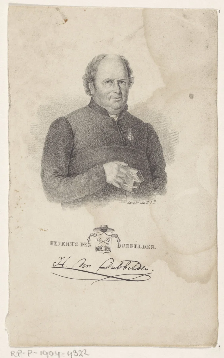 Portret van Henricus den Dubbelden by anonymous, print, 1822-1845