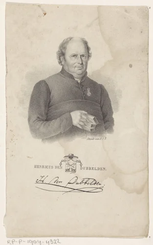 Portret van Henricus den Dubbelden by anonymous, print, 1822-1845