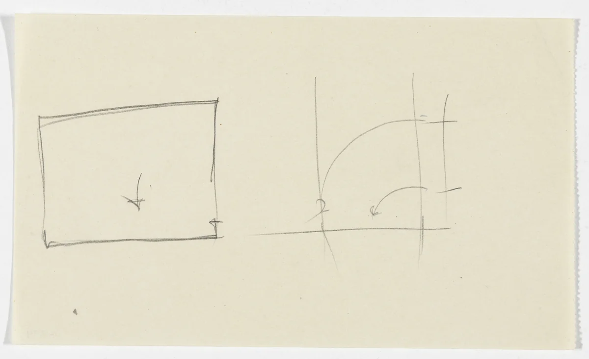 Unidentified sketch by Ludwig Mies van der Rohe, mies van der rohe archive, 1926