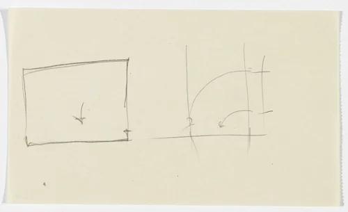 Unidentified sketch by Ludwig Mies van der Rohe, mies van der rohe archive, 1926