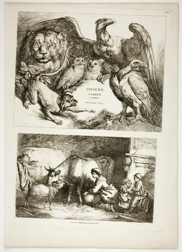 Plate 31 of 38 from Oeuvres de J. B. Huet by Jean Baptiste Huet, print, 1796-1799