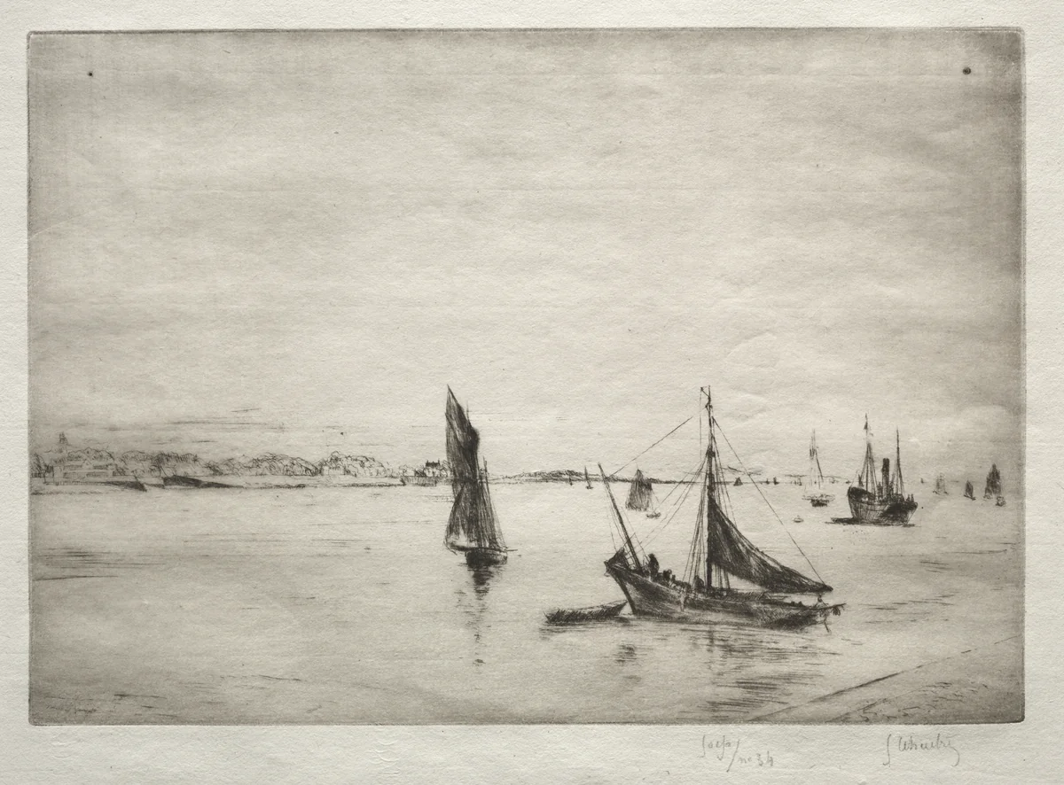 The Roadway of La Rochelle by Gustave Leheutre, print, 1876-1921