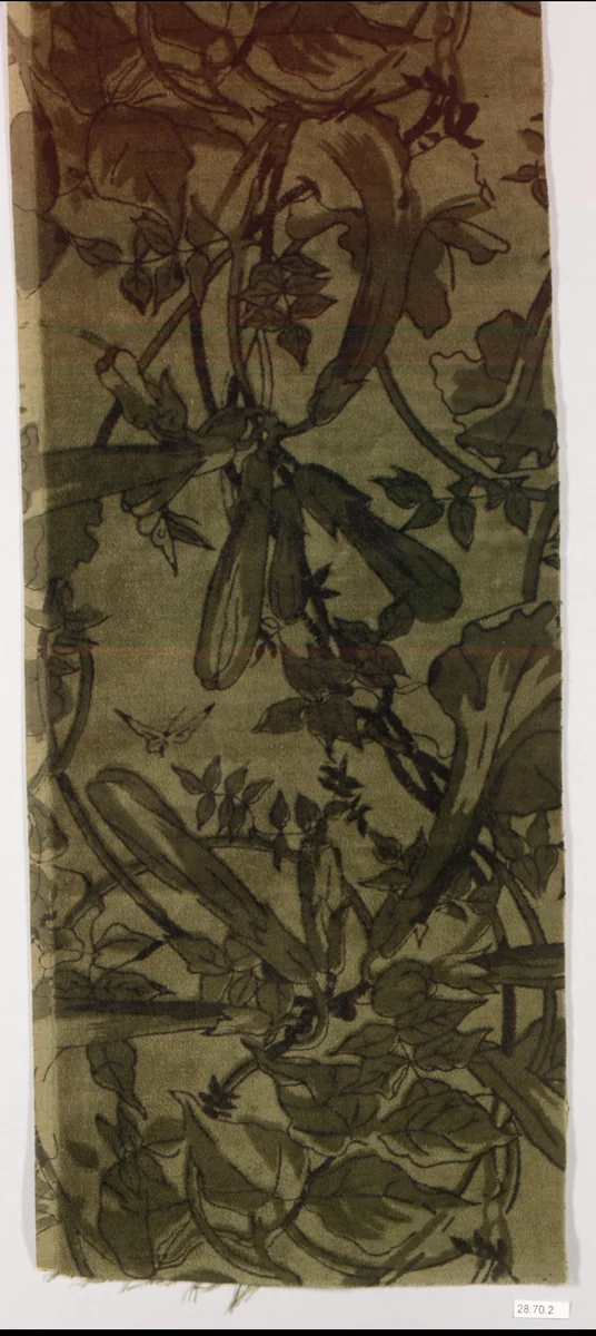 Trumpet-vine textile by Associated Artists, artwork, 1883-1900