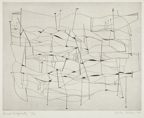 Aerial to Infinity by Dorothy Dehner, print, 1954