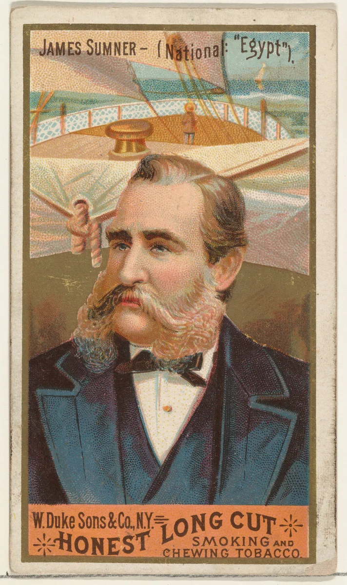 James Sumner, from the Sea Captains series (N127) issued by Duke Sons & Co. to promote Honest Long Cut Tobacco by W. Duke, Sons & Co., print, 1887