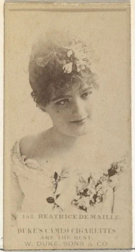Card Number 153, Beatrice De Maille, from the Actors and Actresses series (N145-5) issued by Duke Sons & Co. to promote Cameo Cigarettes by W. Duke, Sons & Co., photograph, 1880-1889