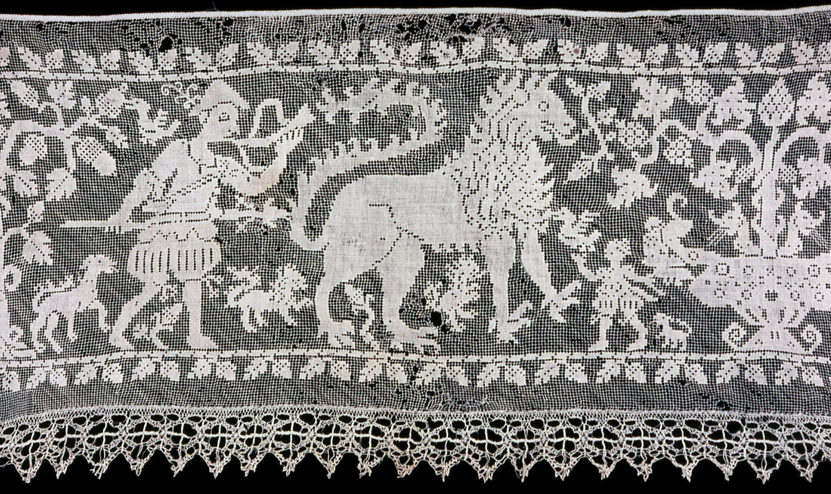 Border by Italy, textile, 1675-1725