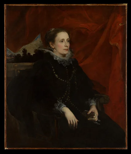 Portrait of a Woman, Called the Marchesa Durazzo by Anthony van Dyck, painting, 1622-1625