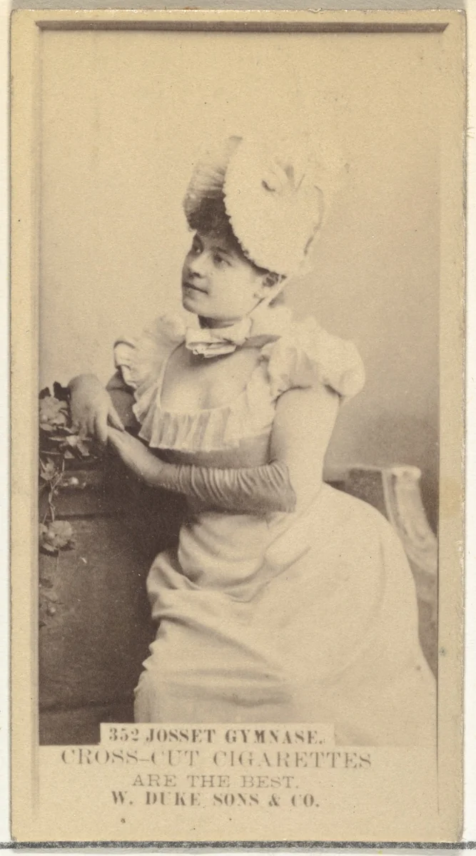 Card Number 352, Josset Gymnase, from the Actors and Actresses series (N145-3) issued by Duke Sons & Co. to promote Cross Cut Cigarettes by W. Duke, Sons & Co., photograph, 1880-1889