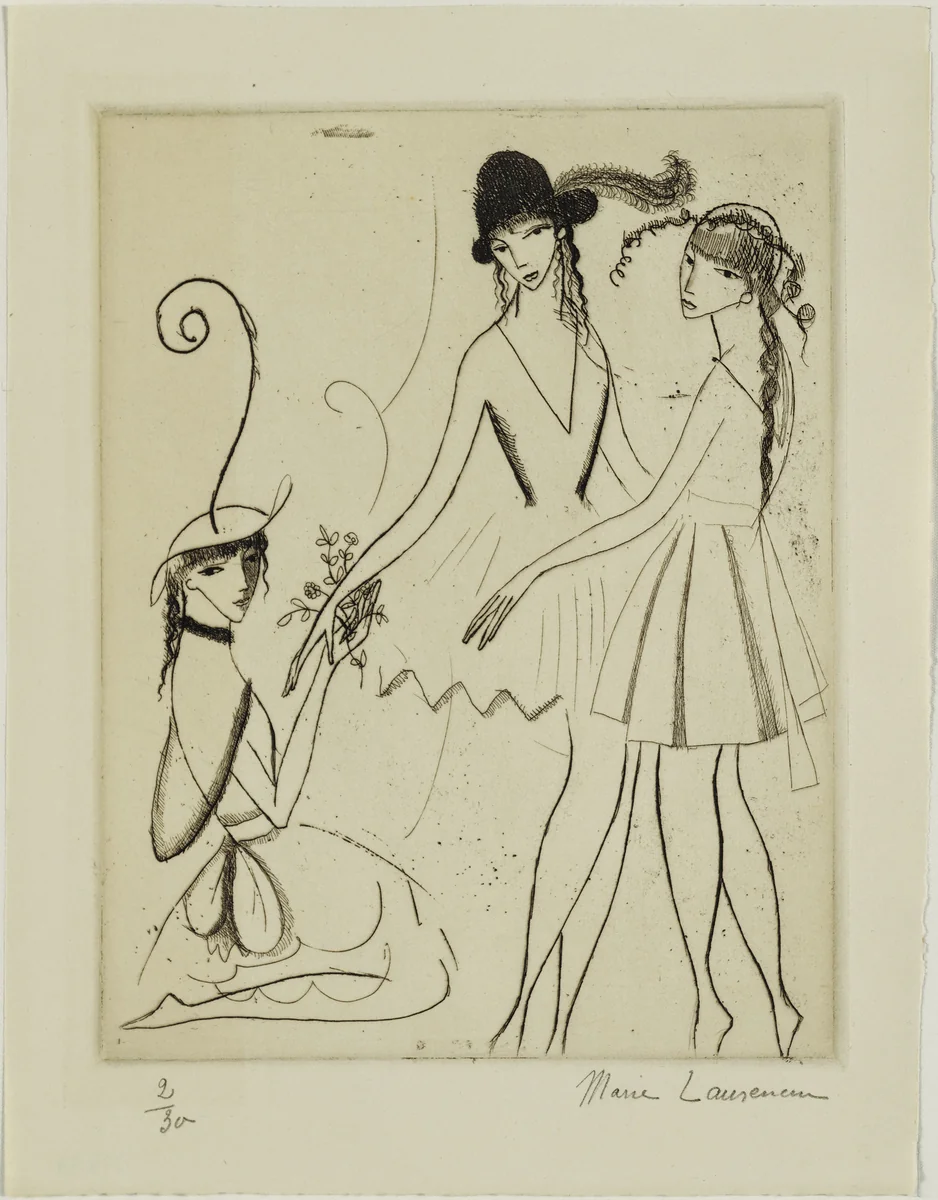 Iphigenia, or Three Dancers (Iphigénie, ou Les Trois danseuses) by Marie Laurencin, print, 1914