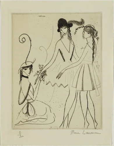 Iphigenia, or Three Dancers (Iphigénie, ou Les Trois danseuses) by Marie Laurencin, print, 1914