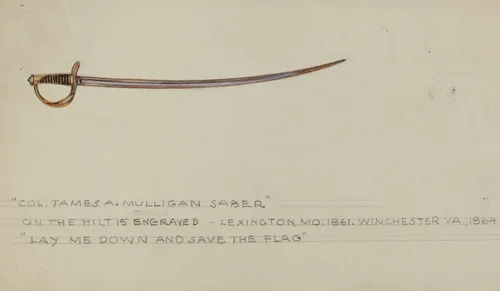 Saber by American 20th Century, index of american design, 1935-1942