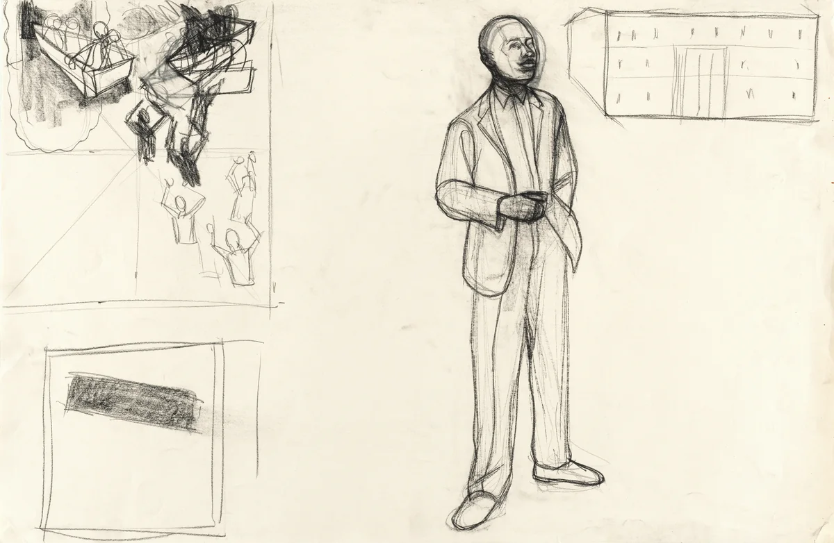 Study for "Great America" by Kerry James Marshall, drawing, 1989-1999