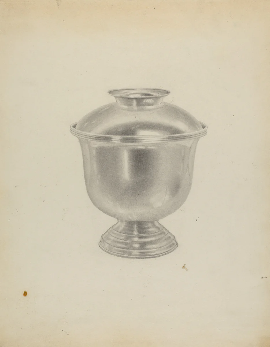 Silver Sugar Bowl by Michael Fenga, index of american design, 1938