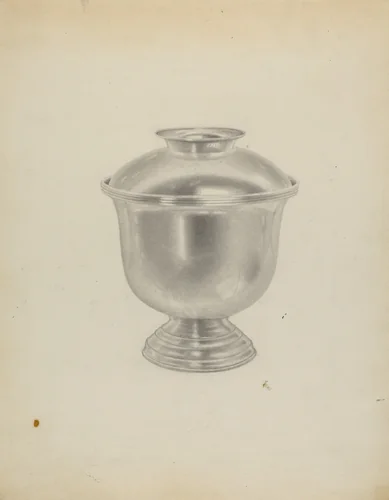 Silver Sugar Bowl by Michael Fenga, index of american design, 1938