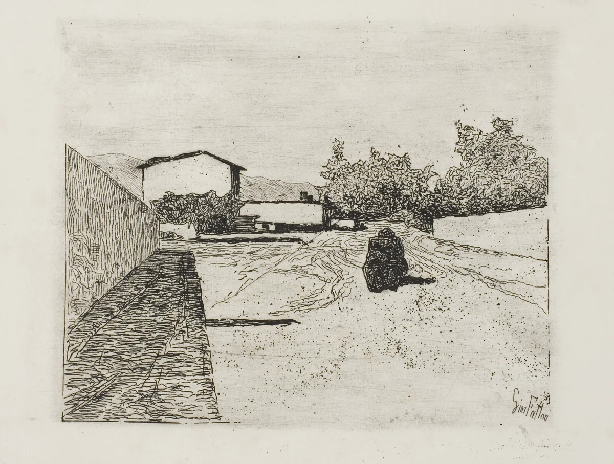 A Street by Giovanni Fattori, print, 1883-1893