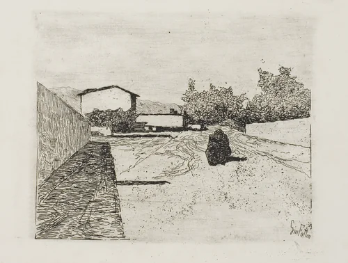 A Street by Giovanni Fattori, print, 1883-1893