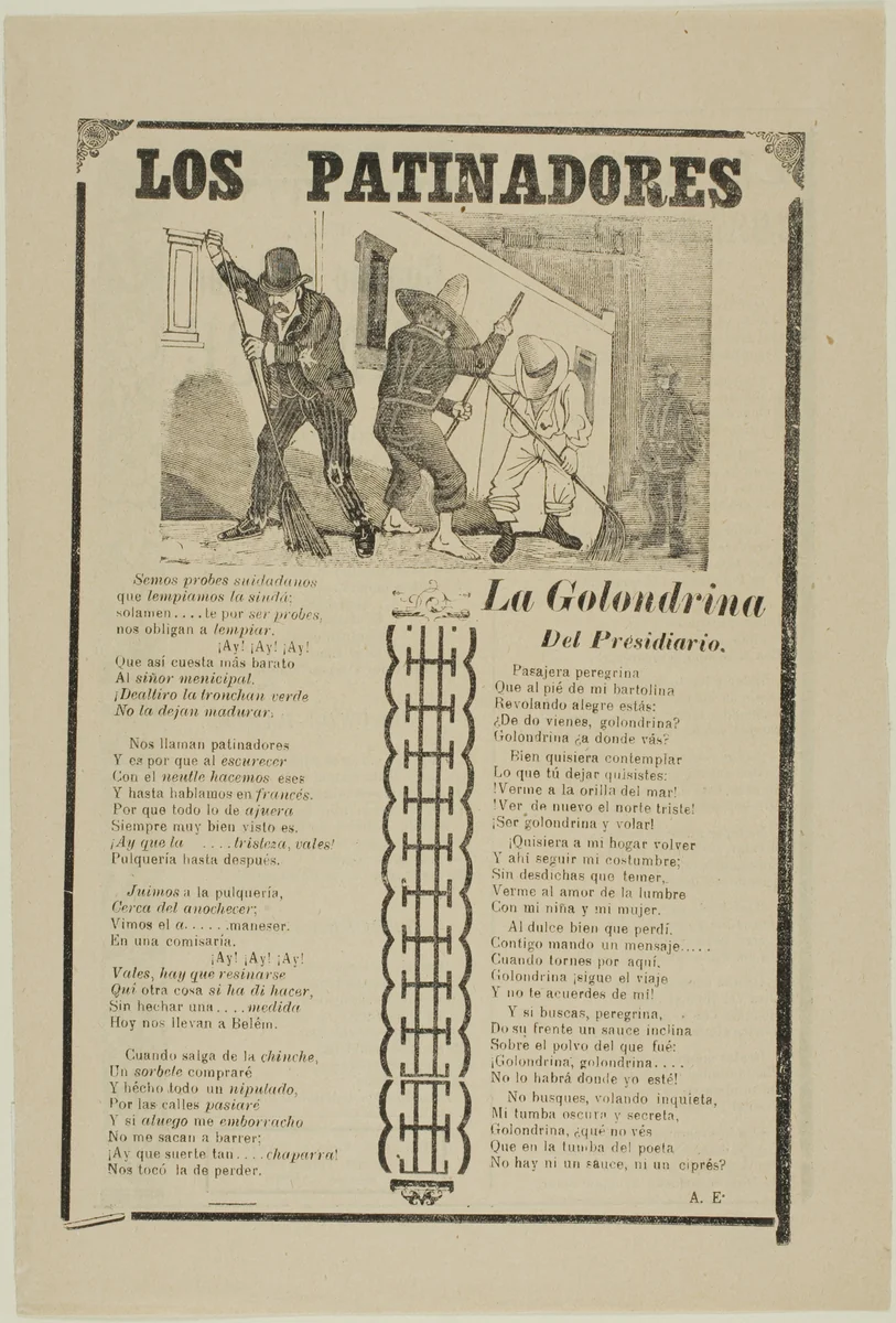 The Streetcleaners by José Guadalupe Posada, print, 1890-1899